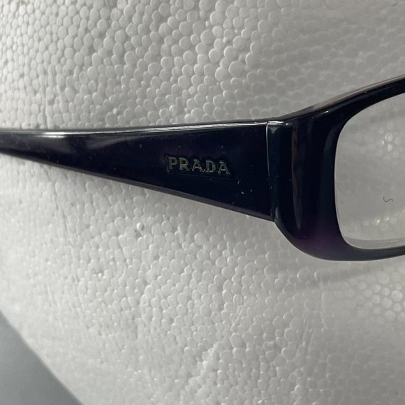 Prada Eyeglasses VPR ZXN 101 Dark Purple Rectangular Frame Italy - Picture 5 of 13